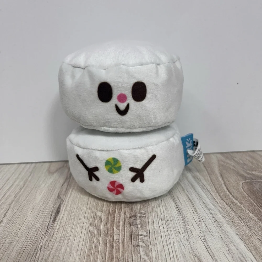 BarkBox Holiday Dog Toy Lot 6 Plush Snowman Peppermint Cocoa Cupcake Christmas